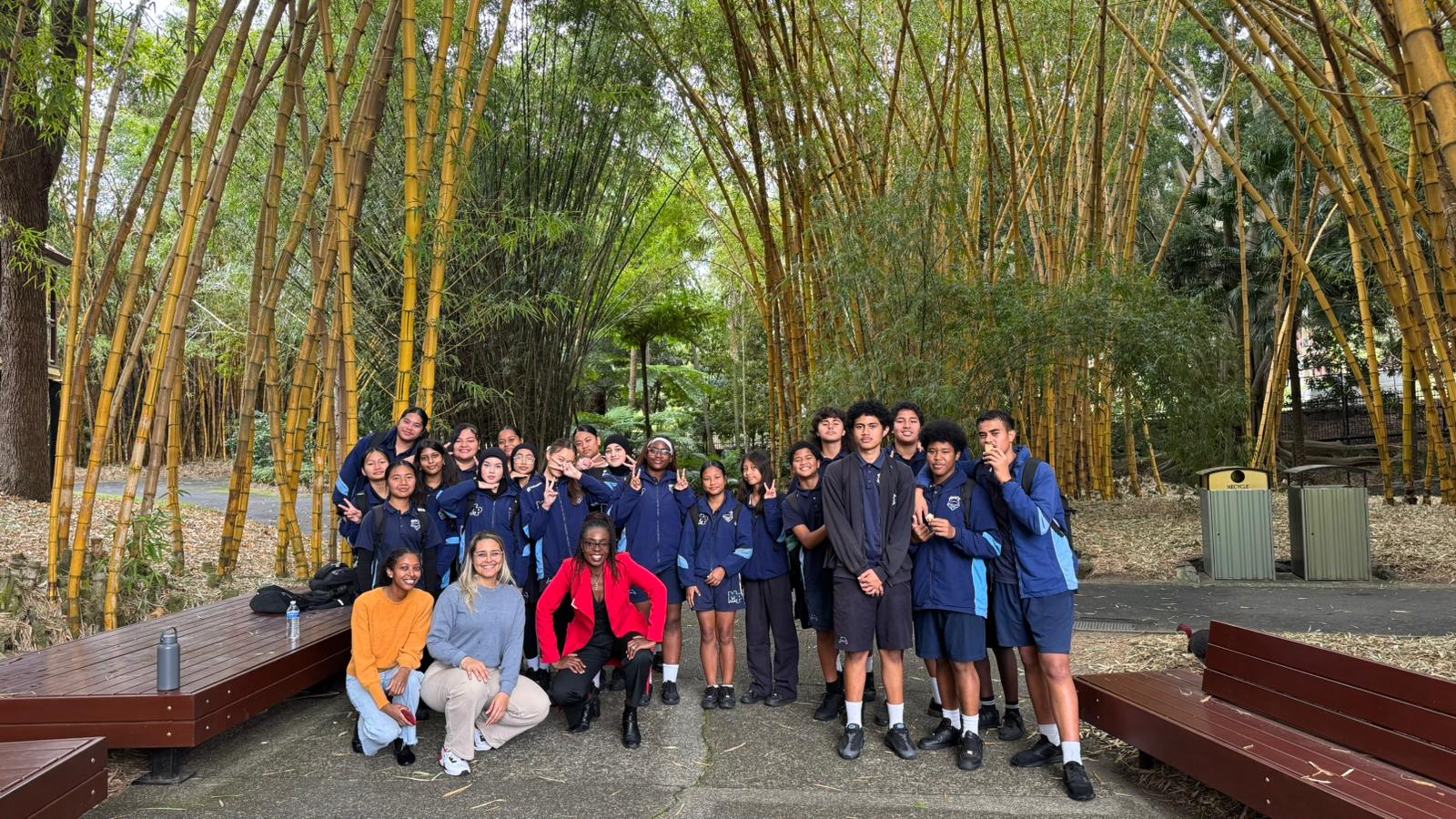 DiveInSTEAM students and mentor during a program activity